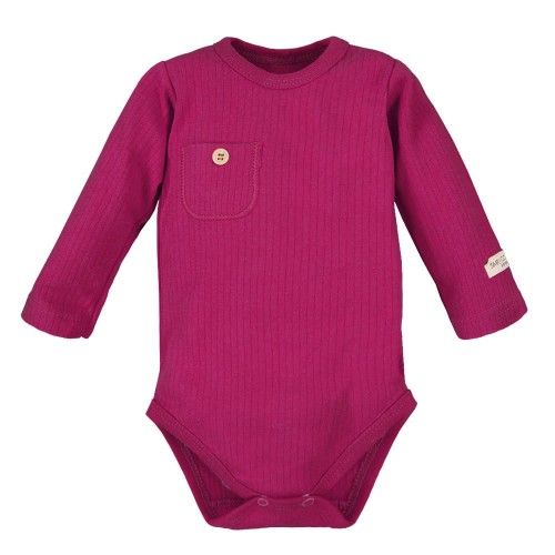 Babybody mit Tasche, bordeauxrot