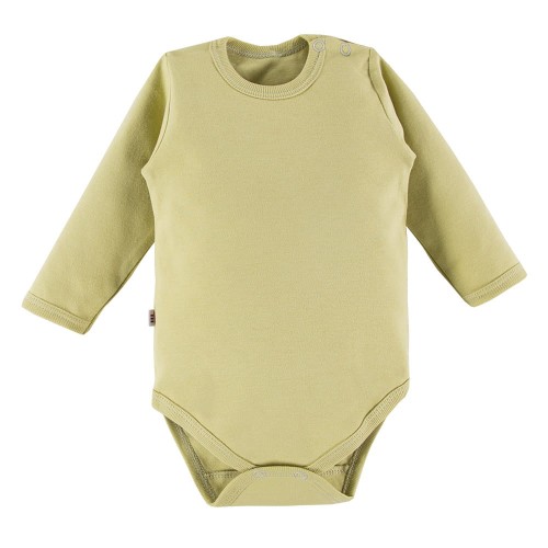 Glatte Babybodys in Olivgrün