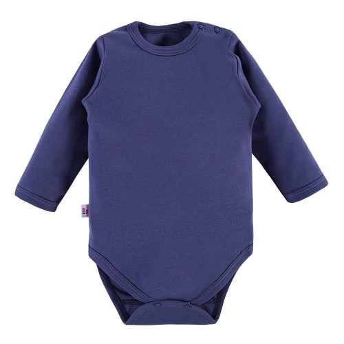Glattes Babybody in Marineblau