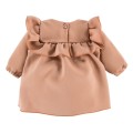 Caramel girls dress with frills