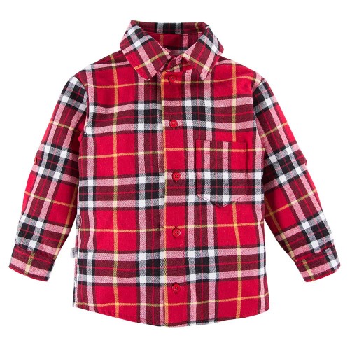 Boys" checked maroon shirt