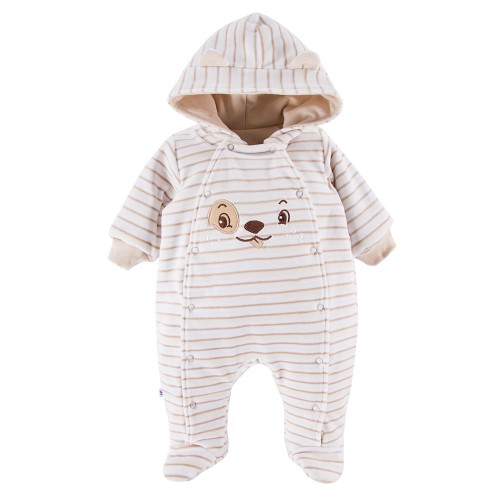 Beiger Overall mit Streifen