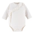 Babybody mit Wickel und Rüschen in Ecru