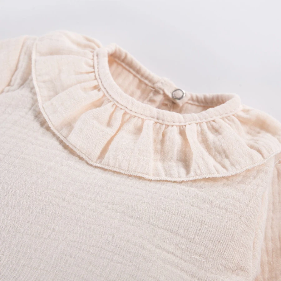 Kinder-Bluse aus Musselin ecru