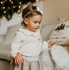 Kinder-Bluse aus Musselin ecru