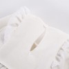 Kleid aus Velours mit Rüschen ecru