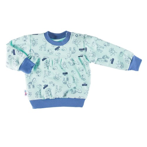 Sweatshirt SAWANNA türkis/bedruckt