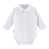 Weißer Baby-Body mit Kragen