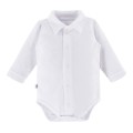 Weißer Baby-Body mit Kragen