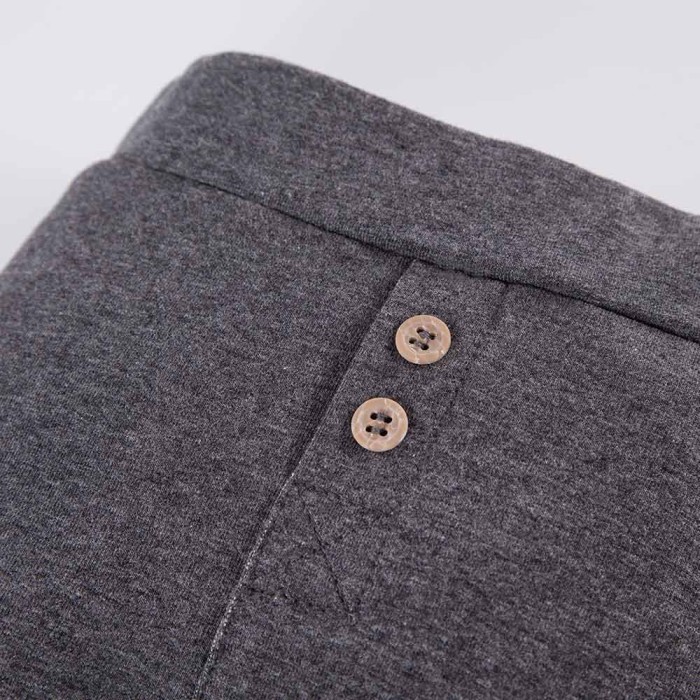 Leggings für Jungen mit Knöpfen, graphitfarben