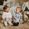 Beigefarbene Kinder-Hose aus Stoff