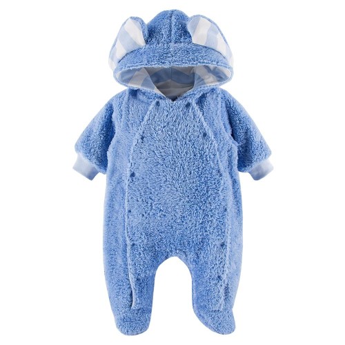 Blauer Kinder-Übergangsoverall mit Ohren