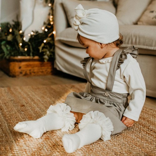 Skirt with braces beige