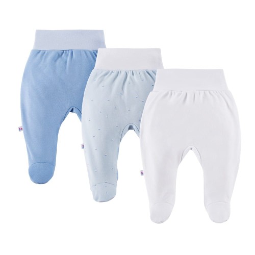Baby-Halbstrampler 3er-Pack blau