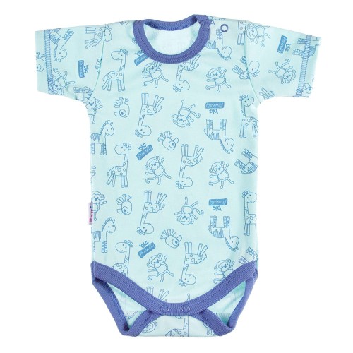 Kurzärmeliger Body SAWANNA türkis/bedruckt