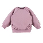 Kinder-Sweatshirt mit Rüschen in Heidekraut