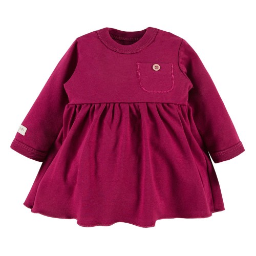 Kinder-Tunika mit Tasche in Bordeauxrot