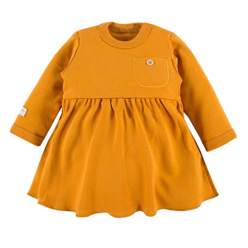 Kinder-Tunika mit Tasche in Honigfarbe
