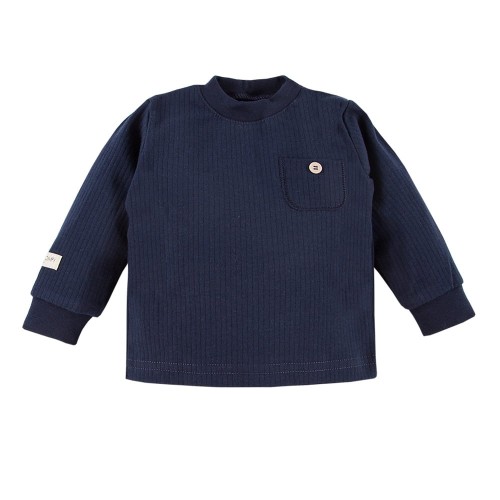 Kinderbluse mit Tasche, dunkelblau