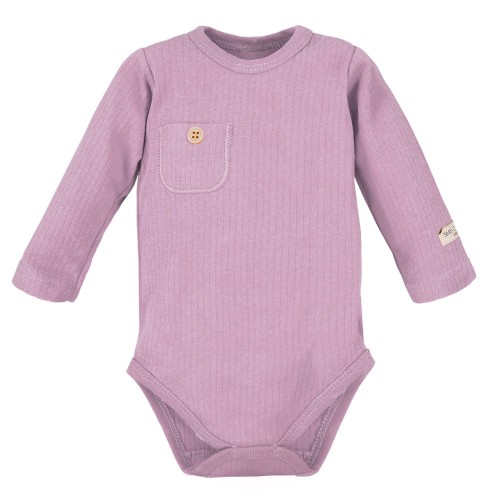 Babybody mit Tasche in Heidekrautfarbe