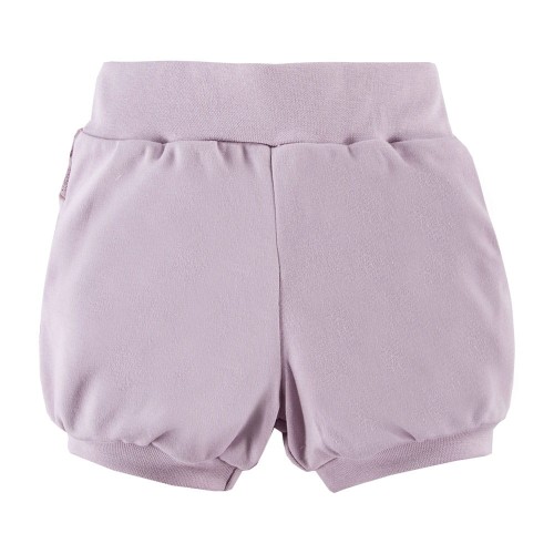 Kinder-Shorts in Heidekrautfarbe mit Rüschen