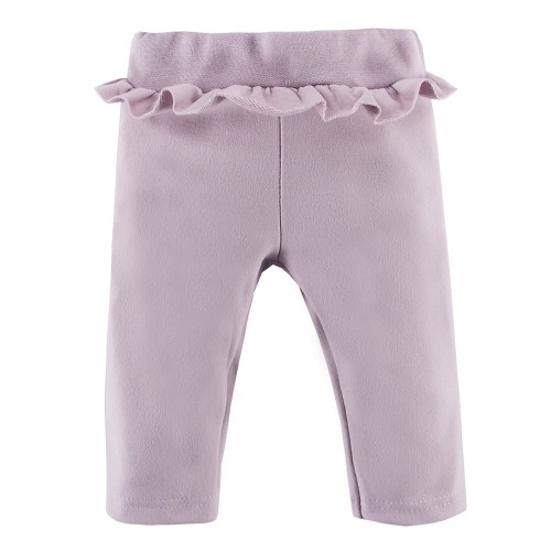 Kinderleggings mit Rüschen in Heidekrautfarbe