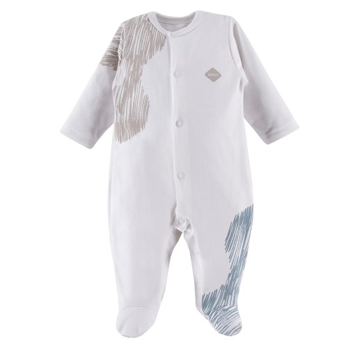 Weißer Baby-Strampler mit Aufdruck