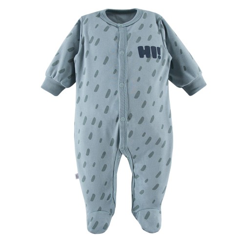 Grüner Strampler mit Flecken