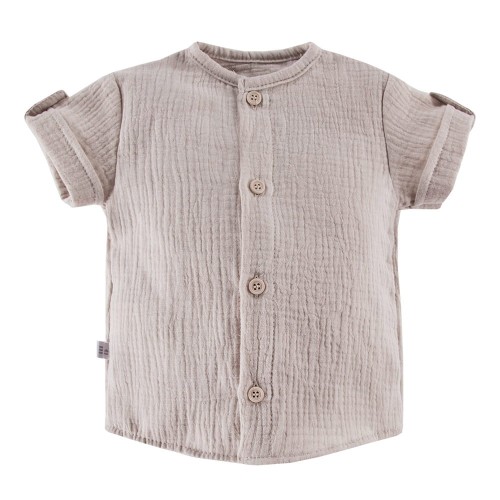Muslin shirt wih buttons beige