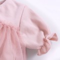 Tulle dress short sleeves pink
