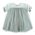 Tulle dress short sleeves green