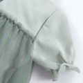 Tulle dress short sleeves green