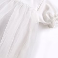 Tulle dress short sleeves white cream