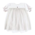 Tulle dress short sleeves white cream