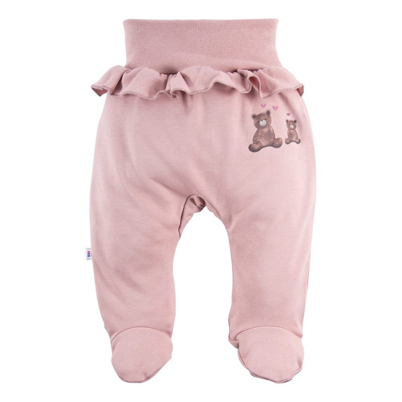 Rosa Baby-Halbstrampler mit Bären