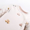 Wickelbody mit Bärenmotiv in Ecru