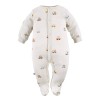 Baby-Strampler in Ecru mit Bärenmotiv