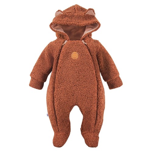 Kinder-Overall mit Kapuze, braun