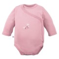 Baby-Wickelbody rosa 3er-Pack mit Blumenmuster