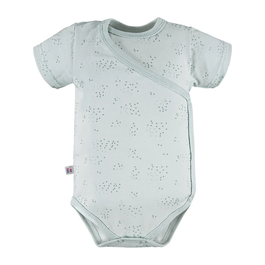 Wickelbody für Babys, 3er-Pack, grün mit Blättern