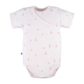 Baby-Wickelbody rosa 3er-Pack mit Blumenmuster