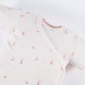 Baby-Wickelbody rosa 3er-Pack mit Blumenmuster