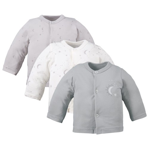 3-pack kimono shirt with ballon pattern gray