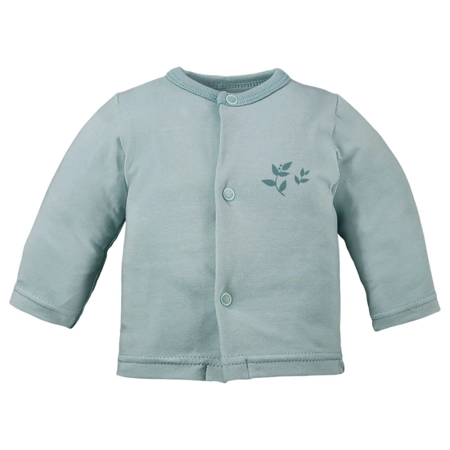3er-Pack Baby-Jäckchen mit Blattmotiv in Grün