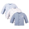 3er-Pack Baby-Jäckchen mit Ballonmotiv, blau