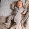 Graue/ecrufarbene Baby-Strampler im 3er-Pack mit Sternchenmotiv
