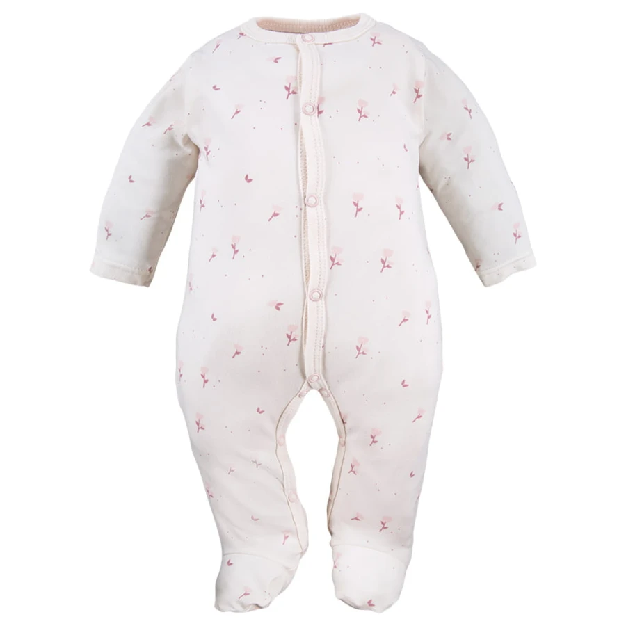 Rosa Baby-Strampler 3er-Pack mit Blumenmotiv
