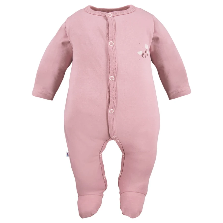 Rosa Baby-Strampler 3er-Pack mit Blumenmotiv