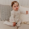 Beigefarbene Baby-Strampler im 3er-Pack mit Bärenmotiv