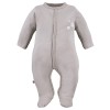 Beigefarbene Baby-Strampler im 3er-Pack mit Bärenmotiv